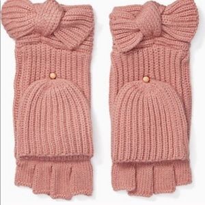 Kate Spade bow pop top mittens